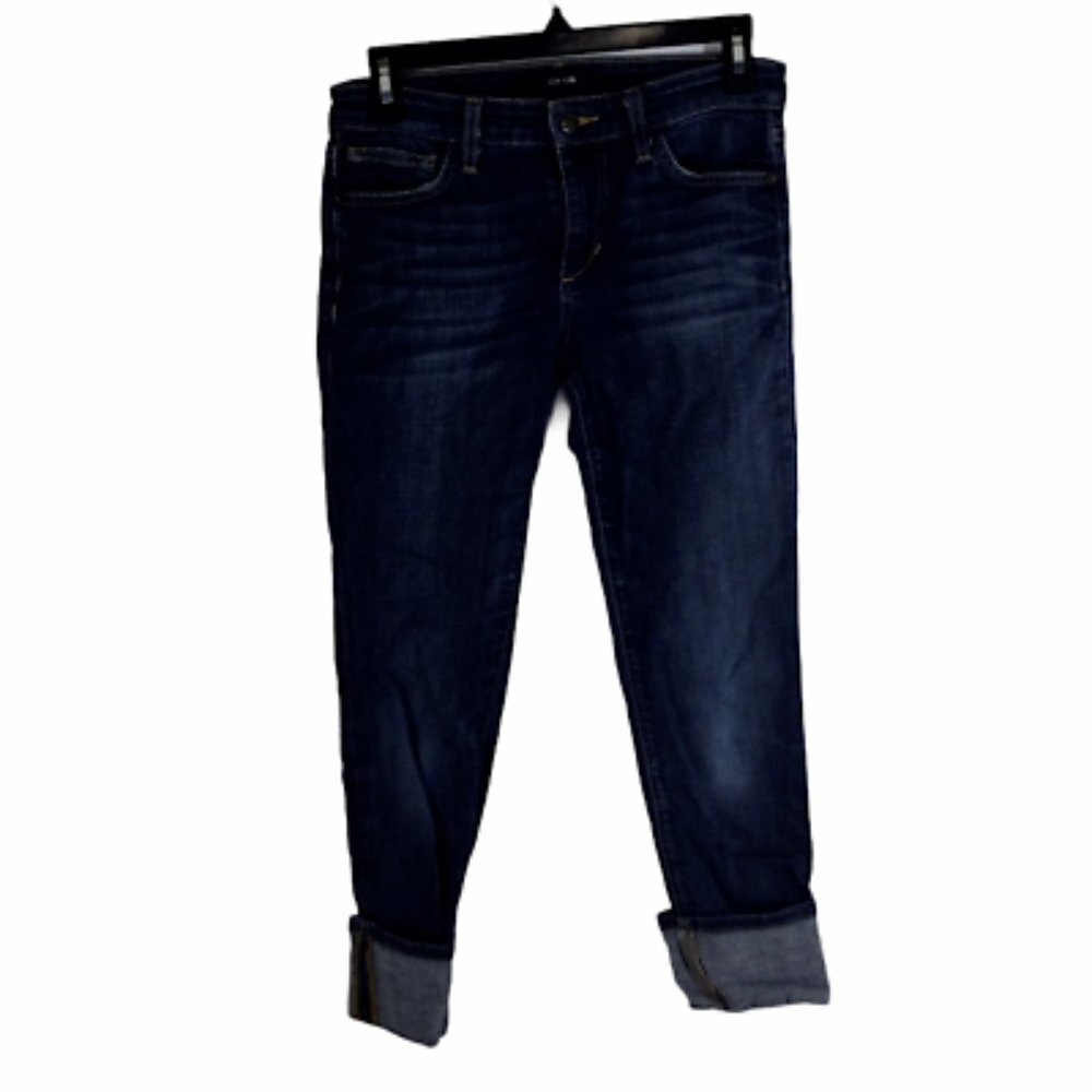 Joe's Blue Denim 5-Pocket Slim Cuffed Cropped Jeans Womens Size 26